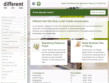 Tablet Screenshot of differenthairskinbody.nl